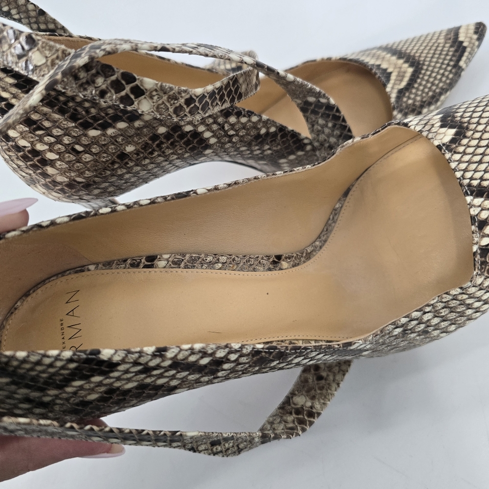 Alexandre Birman Clarita Ankle Tie Python Pumps P… - image 8